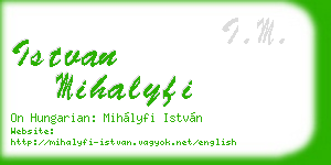 istvan mihalyfi business card